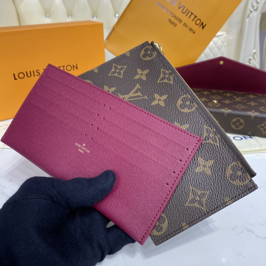 Louis Vuitton FELICIE POCHETTE Handbag Monogram M61276 Fuchsia Pink